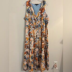 EUC Boston Proper Floral sleeveless Maxi Sundress